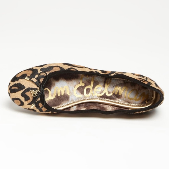 NWT Calf Hair Leopard Felicia Bow Flat Sam Edelman - Picture 3 of 4